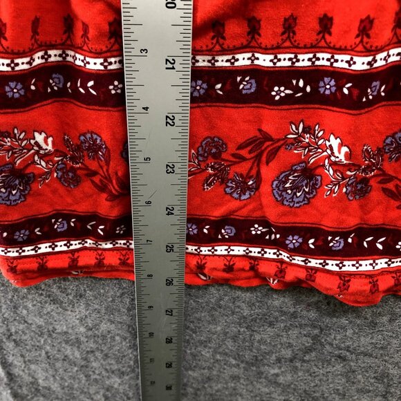 Old Navy Cami Womens S Relaxed Suspended Neck Top Red Boho Print Sleeveless - Picture 6 of 8